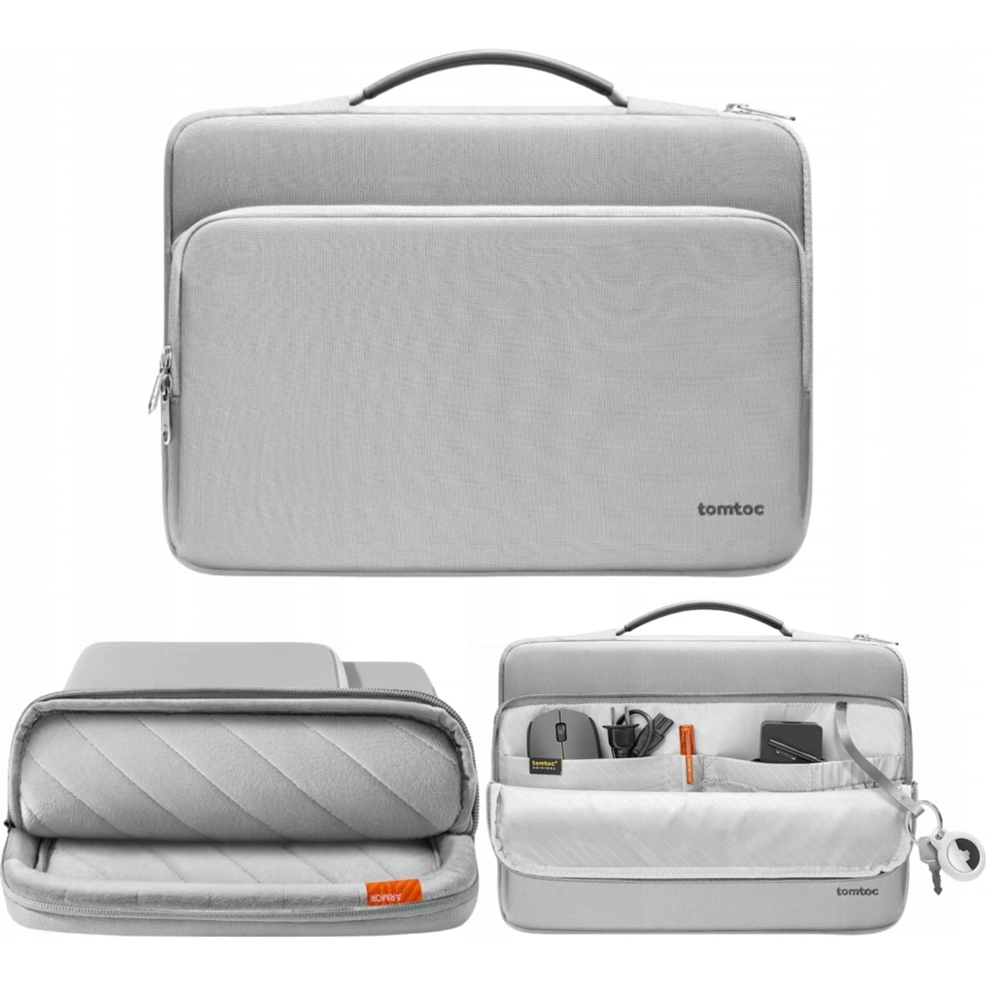 Tomtoc 13-inch Macbook Pro/Air  Defender-A14 Laptop Briefcase - Grey Tomtoc 13-inch Macbook Pro/Air  Defender-A14 Laptop Briefcase - Grey